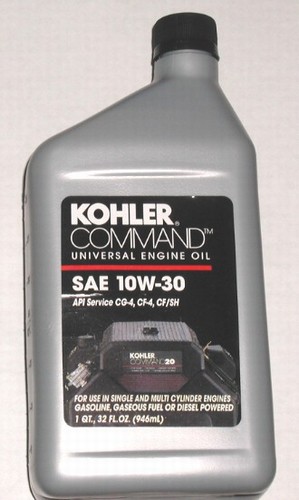 Three 3 1 Quart Bottles Of 10W-30 Motor Oil For Kohler Engine 